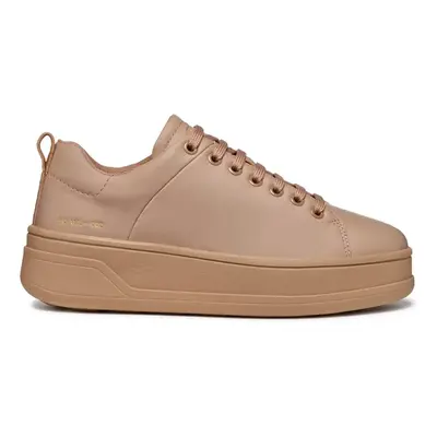 Kožené sneakers boty Geox D SPHERICA ECUB-2 béžová barva, D46WVA 00085 C8191