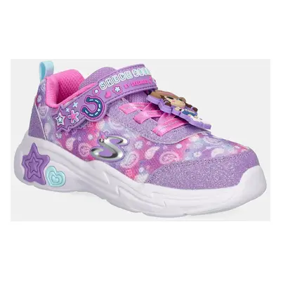 Dětské sneakers boty Skechers SNUGGLE SNEAKS fialová barva, 302214N