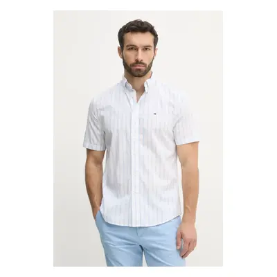 Bavlněná košile Tommy Hilfiger modrá barva, regular, s límečkem button-down, MW0MW37551