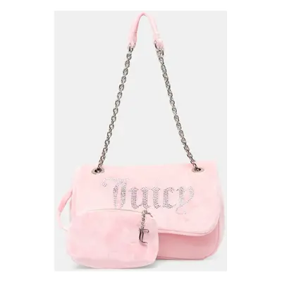 Velurová kabelka Juicy Couture Kimberly růžová barva, BEJQL8762WPO