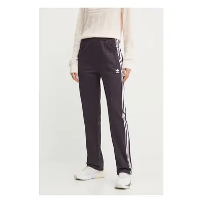 Tepláky adidas Originals Beckenbauer Track Pant fialová barva, s aplikací, IY2224