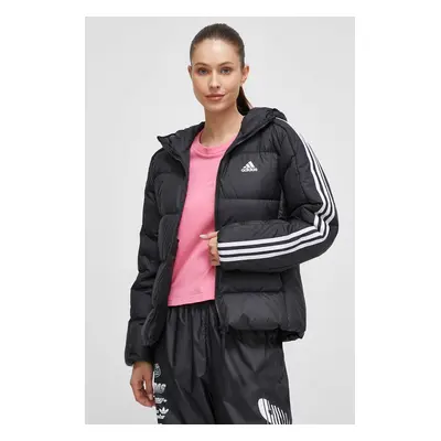 Péřová bunda adidas Essentials dámská, černá barva, zimní, HZ8483