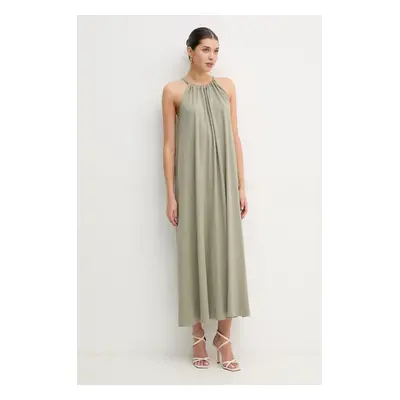 Bavlněné šaty Marella OREL zelená barva, maxi, oversize, 2513621015200