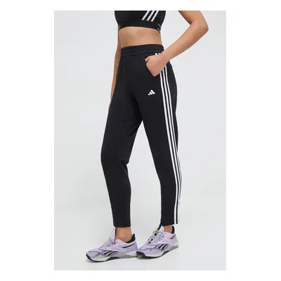 Tréninkové kalhoty adidas Performance Training Essentials černá barva, s aplikací, HZ5646