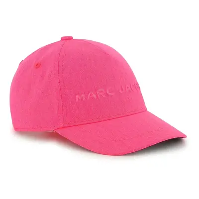 Dětská bavlněná kšiltovka Marc Jacobs růžová barva, W60561