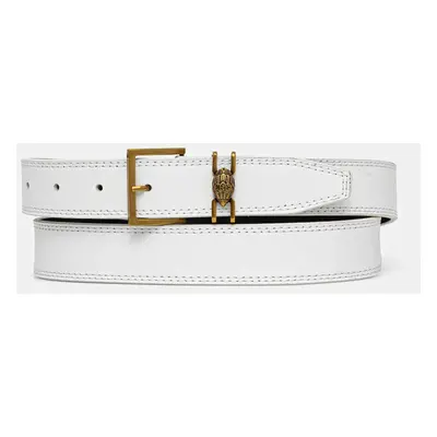 Kožený pásek Kurt Geiger London 30 SHOREDITCH BELT dámský, bílá barva, 3653810109