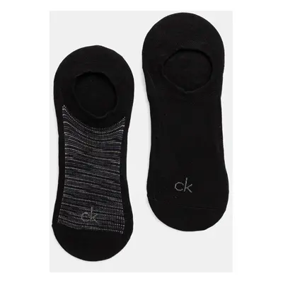 Ponožky Calvin Klein 2-pack pánské, černá barva, 701231367