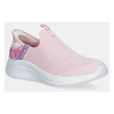 Dětské sneakers boty Skechers ULTRA FLEX 3.0 COLORY WILD růžová barva