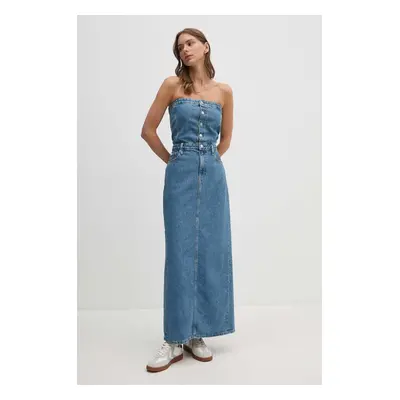 Džínové šaty Calvin Klein Jeans midi, J20J223742