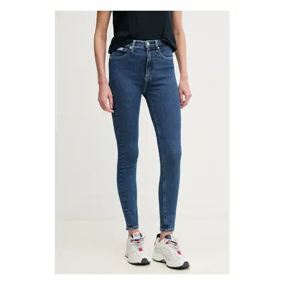 Džíny Calvin Klein Jeans dámské, modrá barva, J20J225145