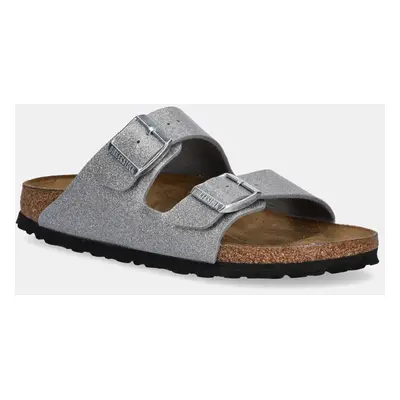 Dětské pantofle Birkenstock Arizona stříbrná barva, 1029468