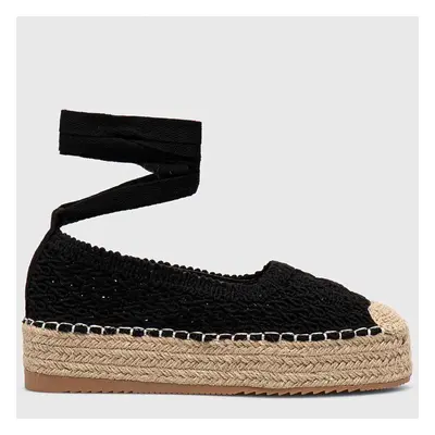 Espadrilky Answear Lab černá barva, na platformě