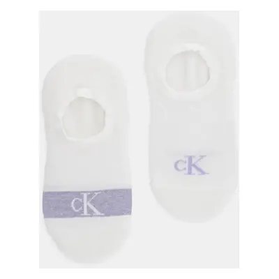 Ponožky Calvin Klein Jeans 2-pack dámské, bílá barva, 701230601