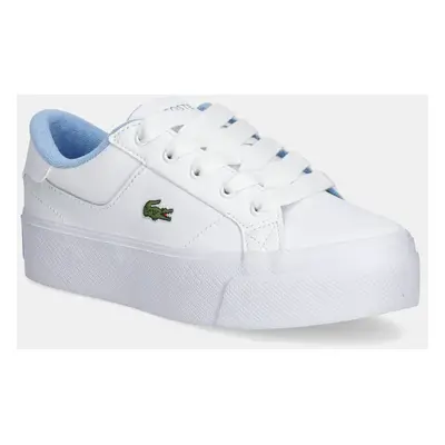 Sneakers boty Lacoste ZIANE PLATFORM LEATHER bílá barva, 48CFA0004