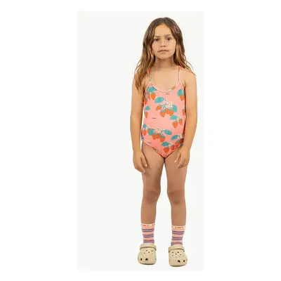 Jednodílné dětské plavky Tinycottons STRAWBERRIES SWIMSUIT růžová barva, SS25-291