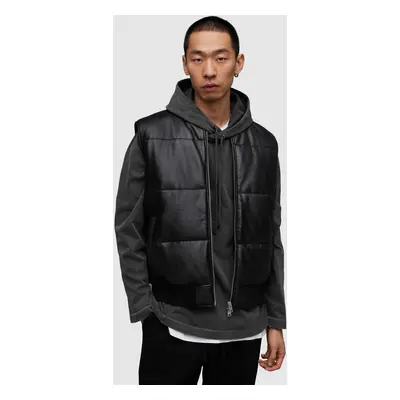 Vesta AllSaints ML007Y NARO PUFFER JACKET pánská, černá barva