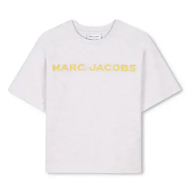 Dětské bavlněné tričko Marc Jacobs šedá barva, s potiskem, W60457