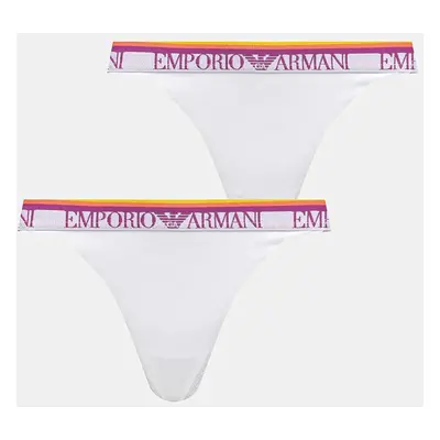 Tanga Emporio Armani Underwear 2-pack bílá barva, EW000405 AF10883