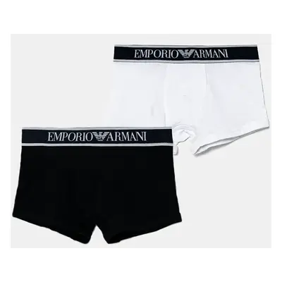 Dětské boxerky Emporio Armani 2-pack tmavomodrá barva, EB000488 AF16036