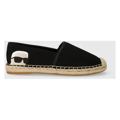 Espadrilky Karl Lagerfeld KAMINI černá barva, KL80111N