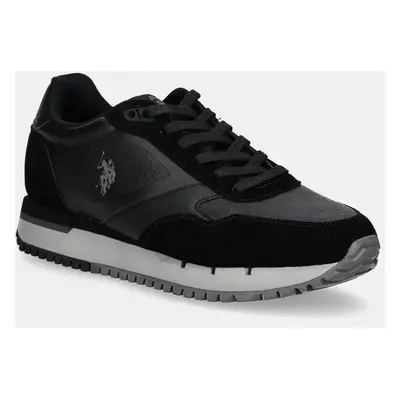 Sneakers boty U.S. Polo Assn. JUSTIN černá barva, JUSTIN001M/DYN1