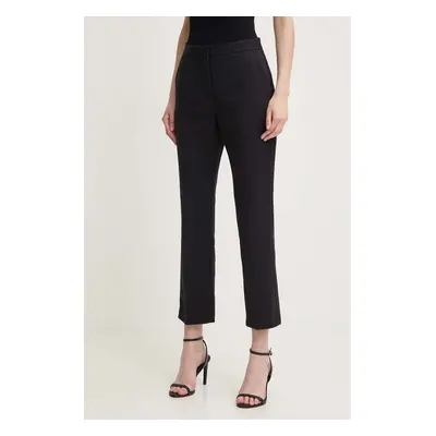 Kalhoty Calvin Klein dámské, černá barva, jednoduché, high waist, K20K206885