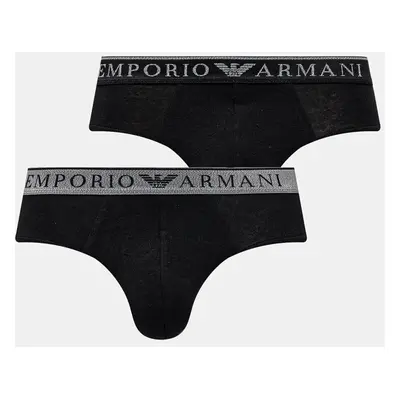 Spodní prádlo Emporio Armani Underwear 2-pack černá barva, EM000251 AF10776