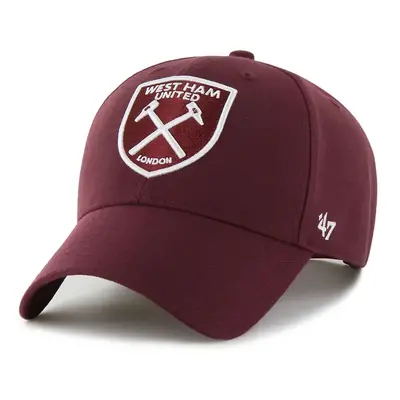 Kšiltovka 47 brand West Ham United FC vínová barva, s aplikací, EPL-MVPSP17WBP-KM