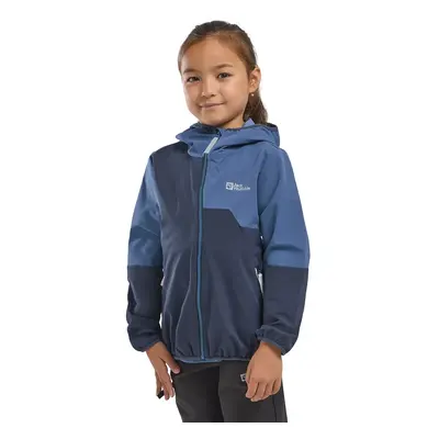 Dětská bunda Jack Wolfskin TURBULENCE HOODED JKT K tmavomodrá barva, A63683