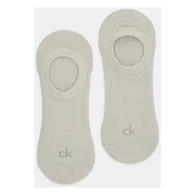 Ponožky Calvin Klein 2-pack pánské, béžová barva, 701231366