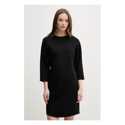 Šaty Emporio Armani černá barva, mini, oversize, EW000481 AF10002