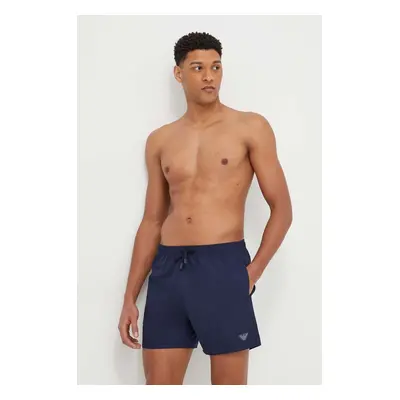 Plavkové šortky Emporio Armani Underwear tmavomodrá barva, 211740 4R420