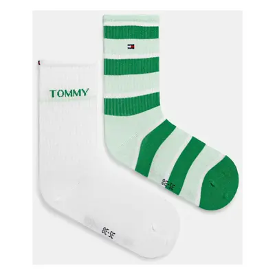 Dětské ponožky Tommy Hilfiger 2-pack zelená barva, 701232856