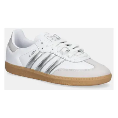 Kožené sneakers boty adidas Originals Samba OG bílá barva, JI2725