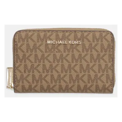 Peněženka MICHAEL Michael Kors béžová barva, 32H1GJ6D0V