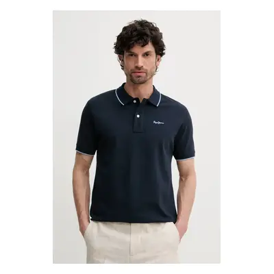 Bavlněné polo tričko Pepe Jeans Hans zelená barva, PM542101