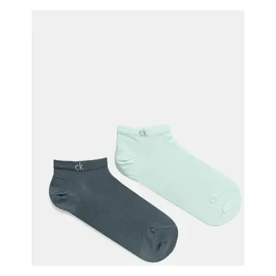 Ponožky Calvin Klein 2-pack dámské, zelená barva, 701231383