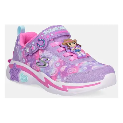 Dětské sneakers boty Skechers SNUGGLE SNEAKS fialová barva, 302214L