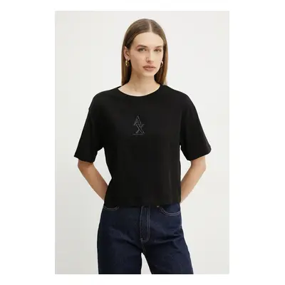 Bavlněné tričko Armani Exchange černá barva, XW000102 AF10359