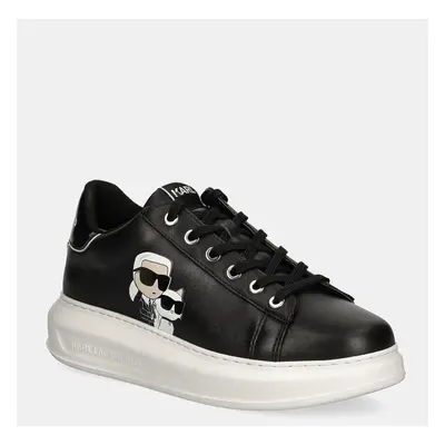 Kožené sneakers boty Karl Lagerfeld KAPRI černá barva, KL62524T