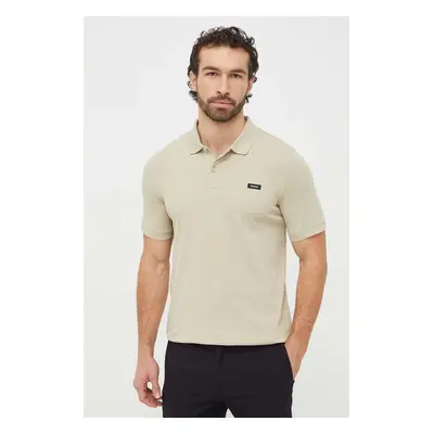 Polo tričko Calvin Klein zelená barva, K10K111196