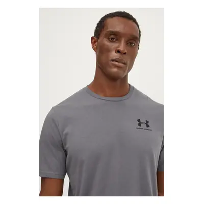 Tričko Under Armour SPORTSTYLE LEFT CHEST šedá barva, 1326799