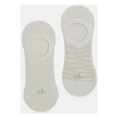 Ponožky Calvin Klein 2-pack pánské, béžová barva, 701231367