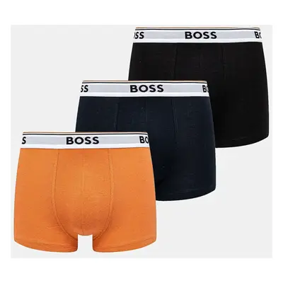 Boxerky BOSS 3-pack pánské, bílá barva, 50531684