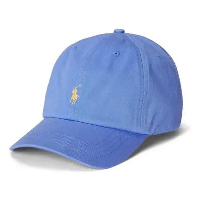 Dětská bavlněná kšiltovka Polo Ralph Lauren modrá barva, s aplikací, 323785653066