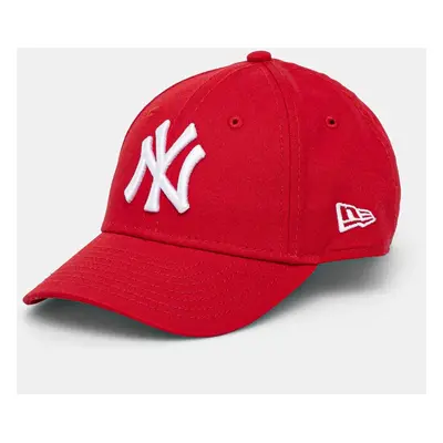 Dětská bavlněná kšiltovka New Era NEW YORK YANKEES červená barva, s aplikací, 10877282