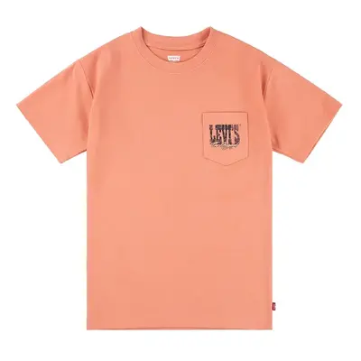 Dětské tričko Levi's CANYON LANDSCAPE TEE oranžová barva, s potiskem, 9EM301