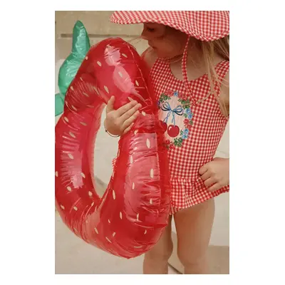 Jednodílné dětské plavky Konges Sløjd SOLINE SWIMSUIT červená barva, KS102494