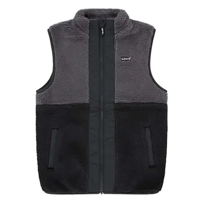 Dětská vesta Levi's SHERPA VEST černá barva, 9EL248