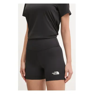 Sportovní šortky The North Face Flex 5In dámské, černá barva, hladké, high waist, NF0A8BEYJK31